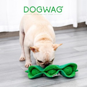 도그웨그 완두콩 노즈워크 강아지 간식 장난감 삑삑이 터그놀이 분리불안 훈련